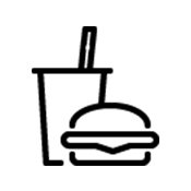 hamburger and drink